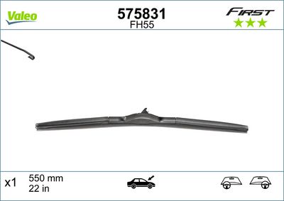 Щітка склоочисника (550мм) Hyundai i10/Mazda 2/Toyota IQ 09-