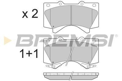 Гальмівні колодки пер. Toyota Land Cruiser 08- (advics)