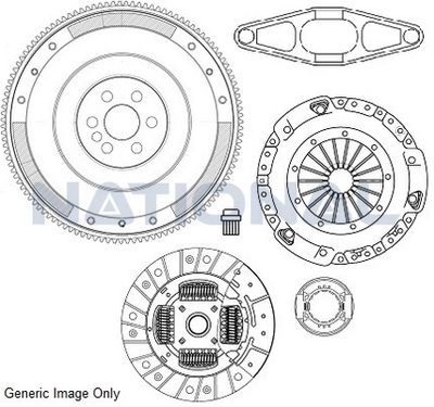 Комплект для переобладнання BMW 1(E87)/3(E46/90)/5(E60) 2.0D 01- (240mm)(суцільний маховик)