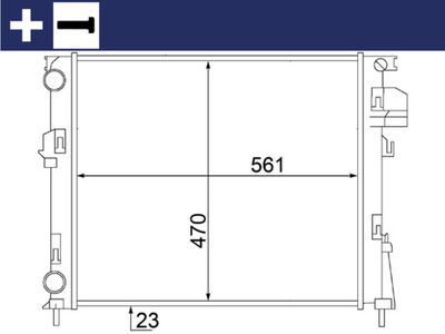 Радіатор охолодження двигуна Trafic/Vivaro 1.9 dTI/dCi 01> (-AC)