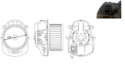 Моторчик пічки VW Touareg 3.0-4.2 10-18