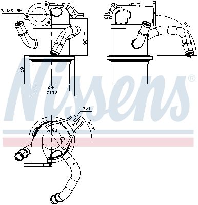 Радіатор рециркуляції ВГ OCTAVIA III/PASSAT/TIGUAN 1.6-2.0 12-